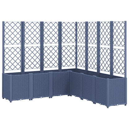 Fioriera Giardino con Traliccio Grigio Blu 160x160x140 cm PP - homemem39
