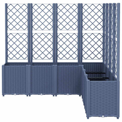 Fioriera Giardino con Traliccio Grigio Blu 160x160x140 cm PP - homemem39