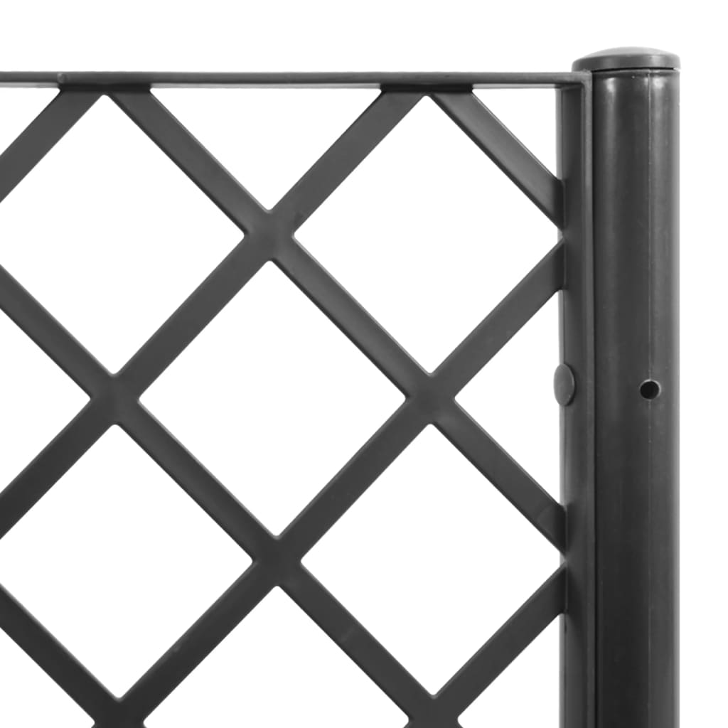 Fioriera da Giardino con Traliccio Nera 160x160x140 cm in PP - homemem39