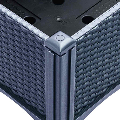 Fioriera da Giardino con Gambe Grigio Blu 40x40x42 cm in PP