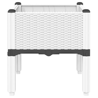 Fioriera da Giardino con Gambe Bianco 40x40x42 cm in PP | homemem39