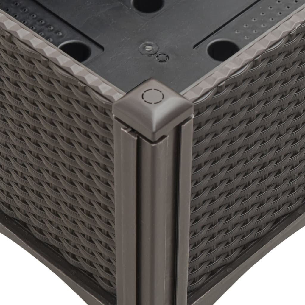 Fioriera da Giardino con Gambe Marrone 40x40x42 cm in PP | homemem39