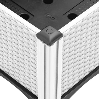 Fioriera da Giardino con Gambe Bianco 80x40x42 cm in PP | homemem39