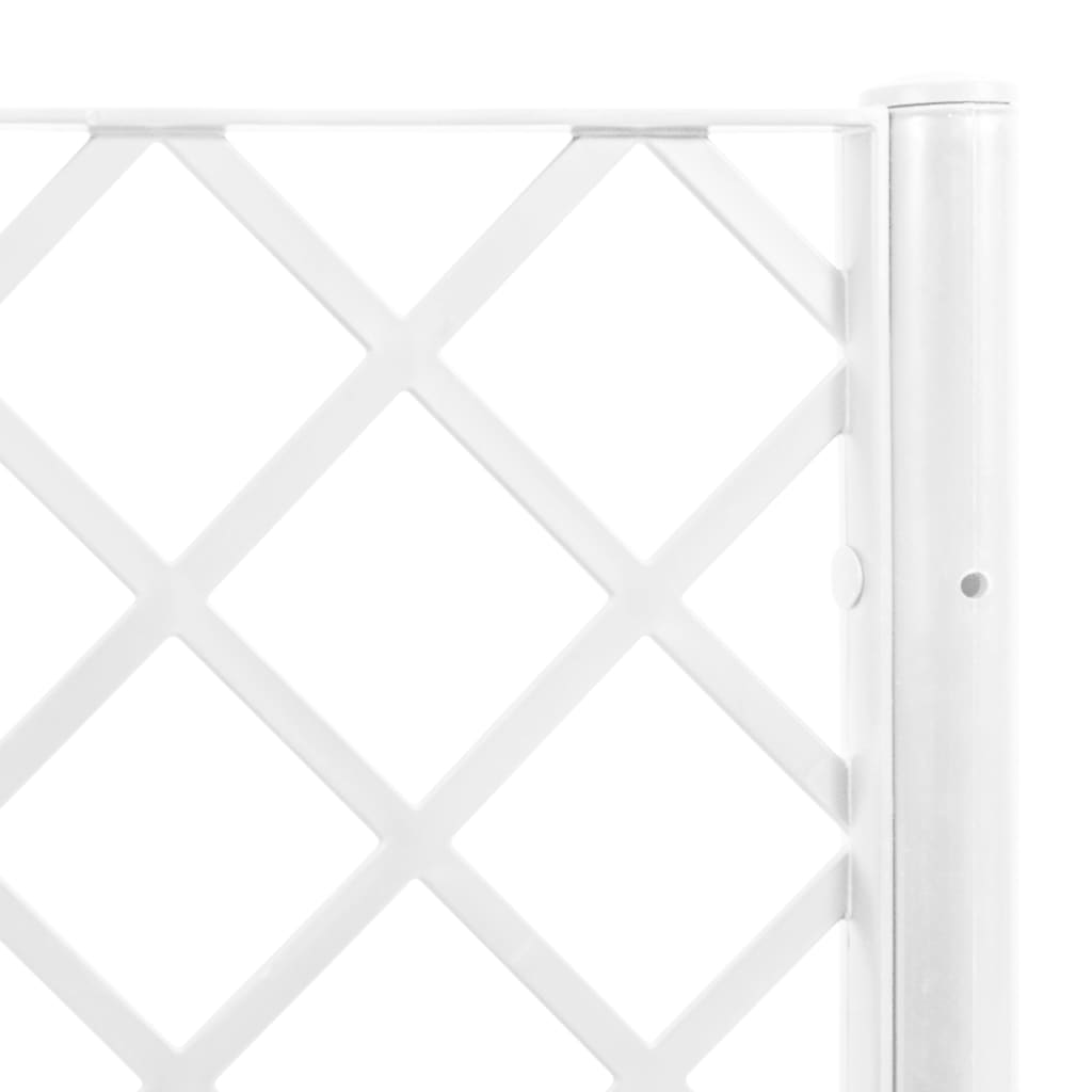 Fioriera da Giardino con Traliccio Bianco 40x40x142 cm in PP | homemem39