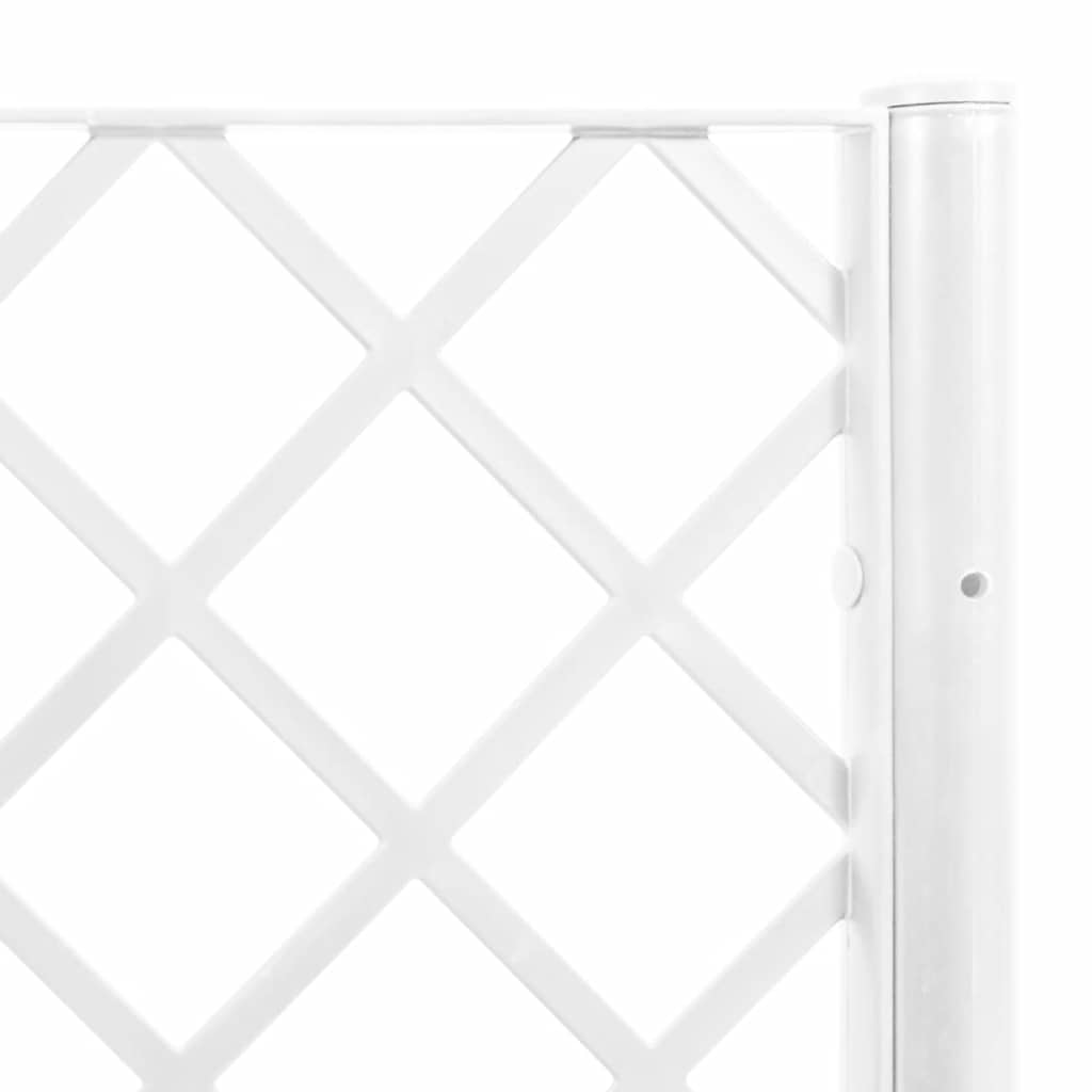 Fioriera da Giardino con Traliccio Bianco 160x40x142 cm in PP - homemem39