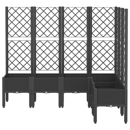 Fioriera da Giardino con Traliccio Nera 160x120x142 cm in PP | homemem39