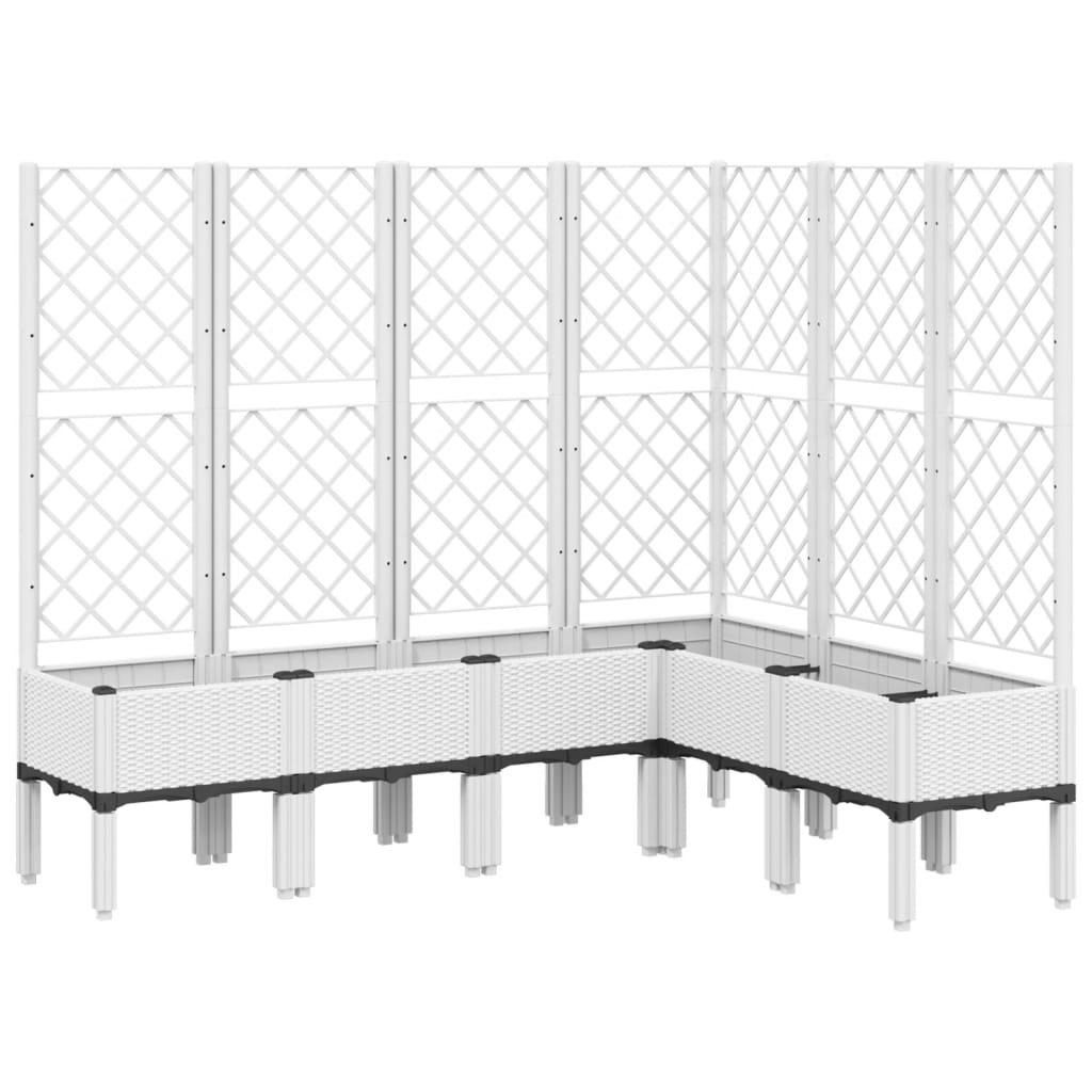 Fioriera da Giardino con Graticcio Bianco 160x120x142 cm in PP - homemem39