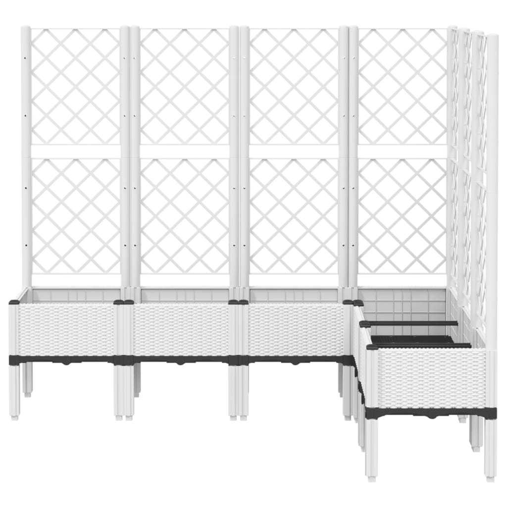 Fioriera da Giardino con Graticcio Bianco 160x120x142 cm in PP - homemem39