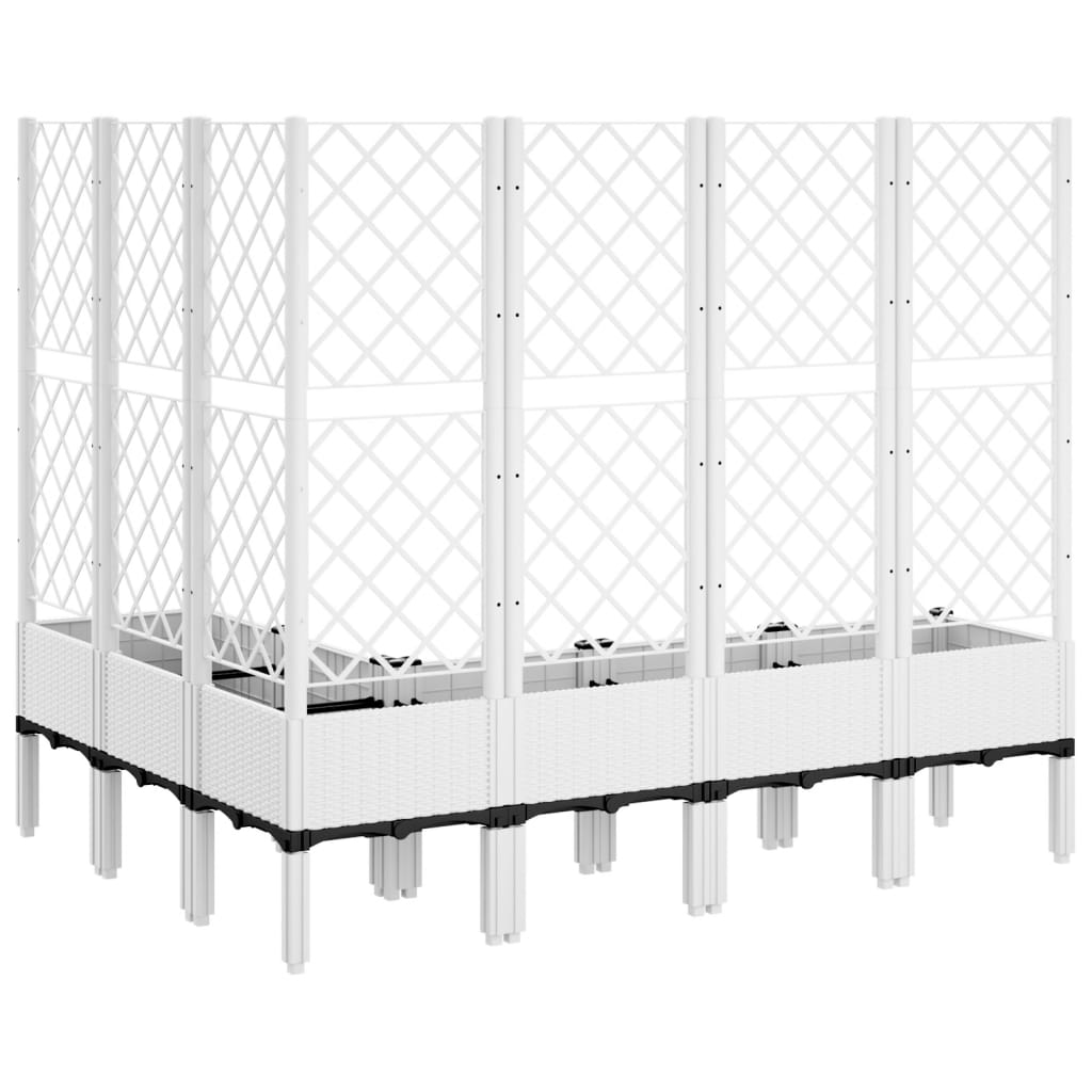 Fioriera da Giardino con Graticcio Bianco 160x120x142 cm in PP - homemem39