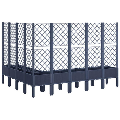 Fioriera Giardino con Traliccio Grigio Blu 200x160x142 cm PP