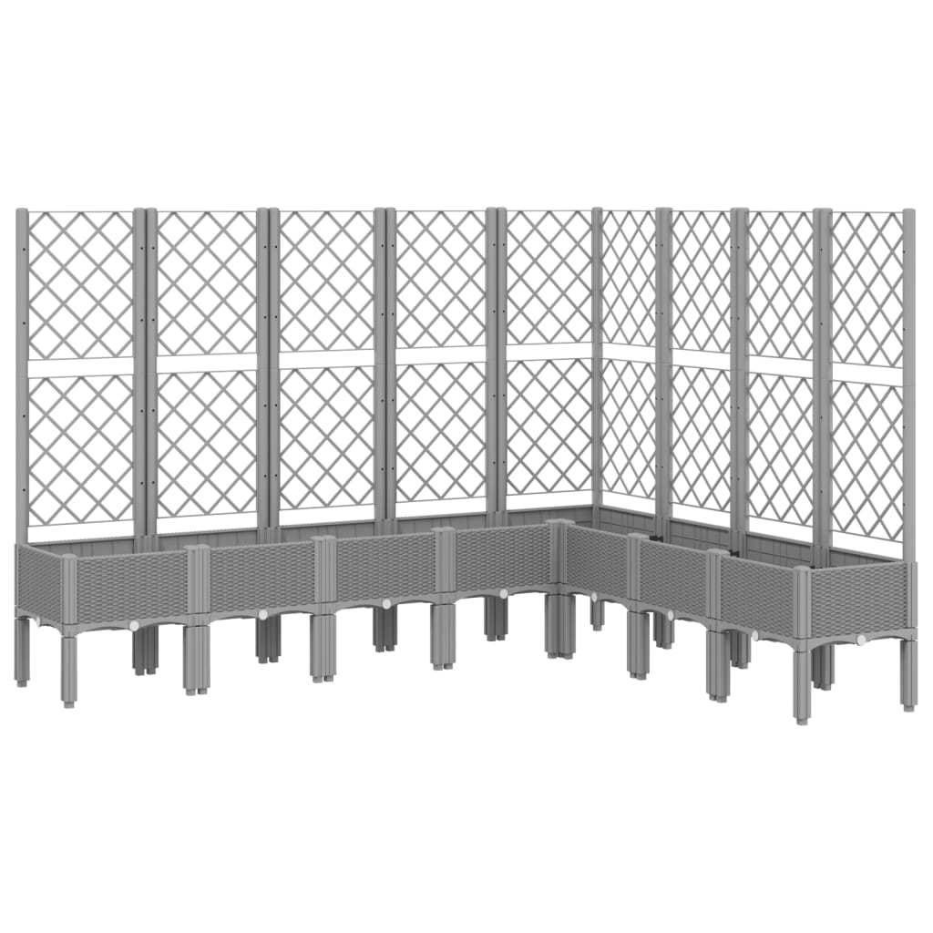 Fioriera Giardino con Traliccio Grigio Chiaro 200x160x142 cm PP - homemem39