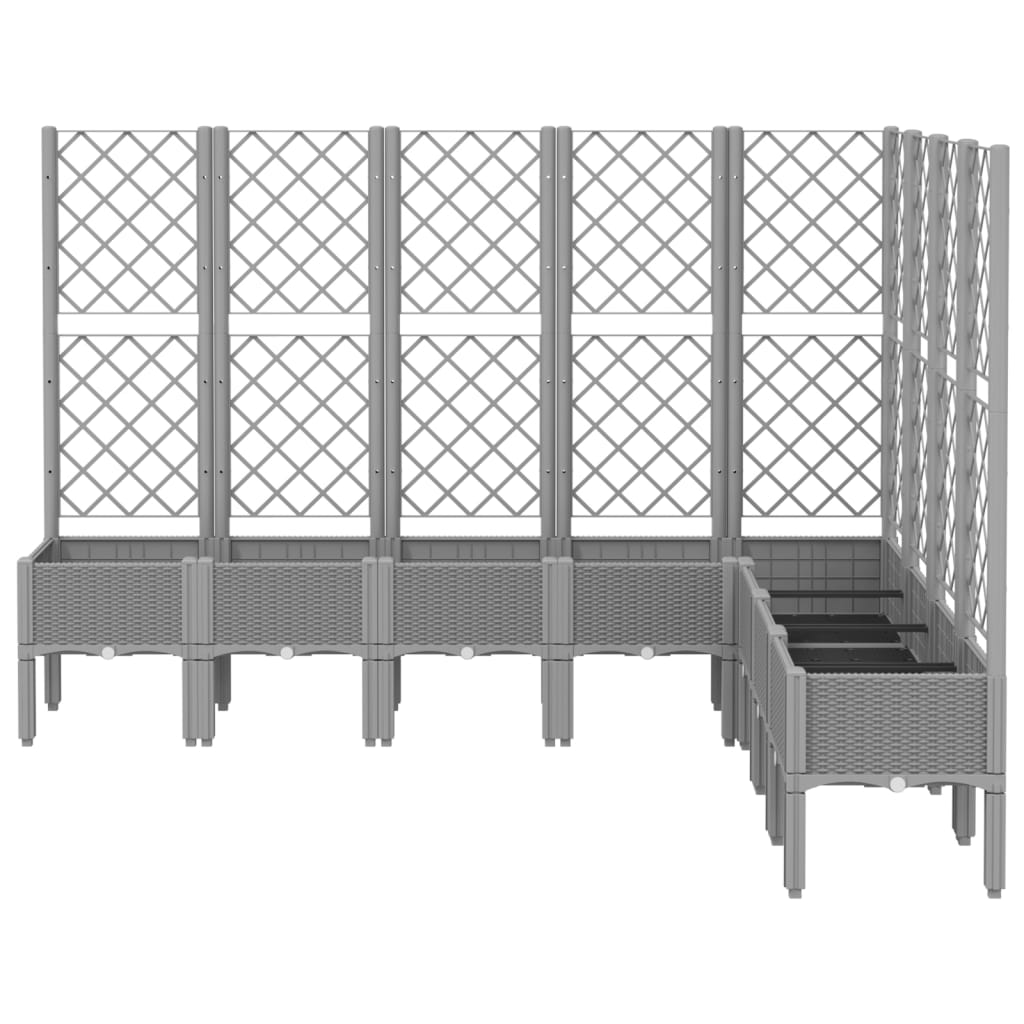Fioriera Giardino con Traliccio Grigio Chiaro 200x160x142 cm PP - homemem39