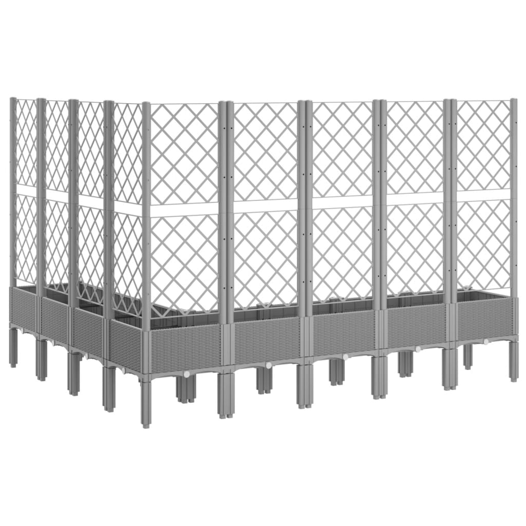 Fioriera Giardino con Traliccio Grigio Chiaro 200x160x142 cm PP - homemem39