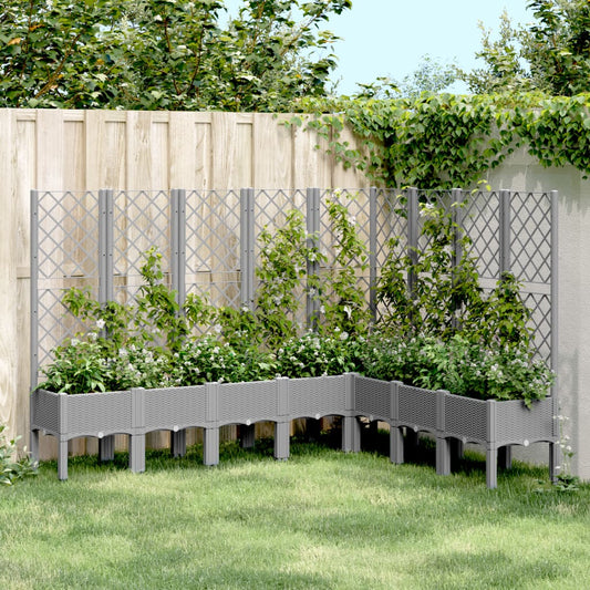 Fioriera Giardino con Traliccio Grigio Chiaro 200x160x142 cm PP - homemem39