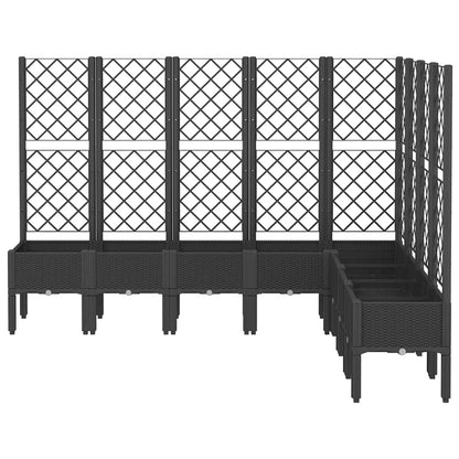 Fioriera da Giardino con Traliccio Nera 200x160x142 cm in PP | homemem39