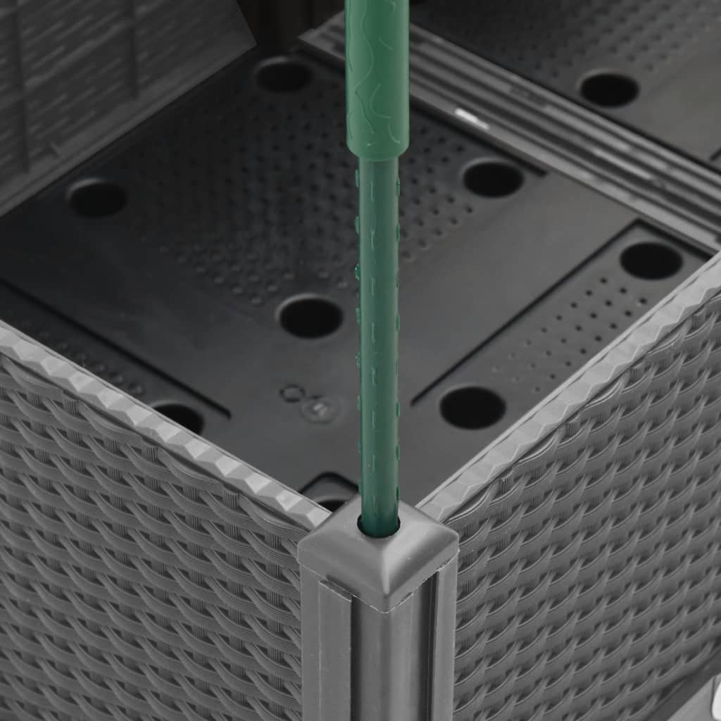 Fioriera Giardino con Traliccio Grigio Chiaro 120x40x142,5cm PP