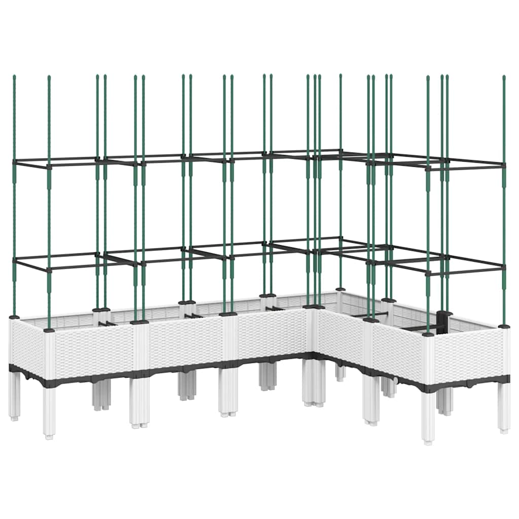 Fioriera da Giardino con Graticcio Bianco 160x120x142,5cm in PP | homemem39
