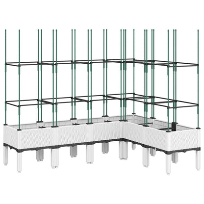 Fioriera da Giardino con Graticcio Bianco 160x120x142,5cm in PP | homemem39