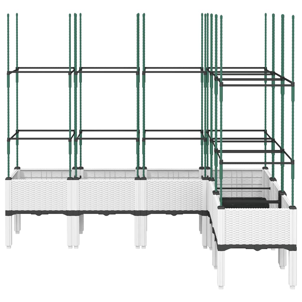 Fioriera da Giardino con Graticcio Bianco 160x120x142,5cm in PP | homemem39
