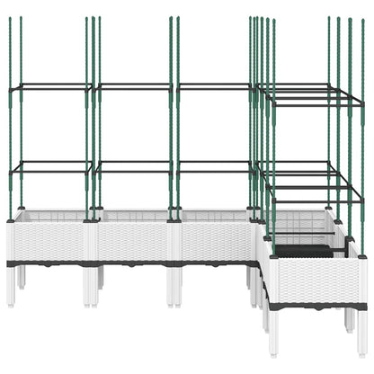 Fioriera da Giardino con Graticcio Bianco 160x120x142,5cm in PP | homemem39