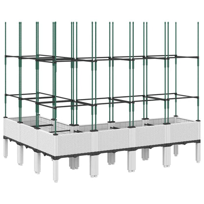 Fioriera da Giardino con Graticcio Bianco 160x120x142,5cm in PP | homemem39