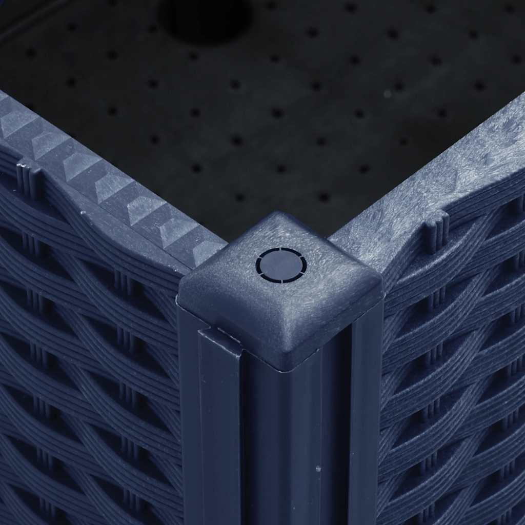 Fioriera da Giardino con Ruote Grigio Blu 150x80x54 cm in PP