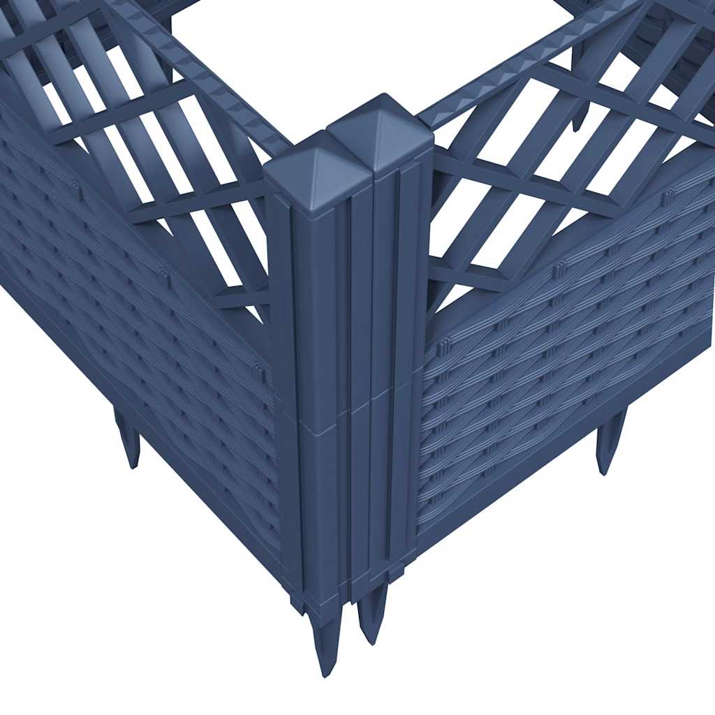 Fioriera Giardino Picchetti Grigio Blu 43,5x43,5x43,5 cm PP | homemem39