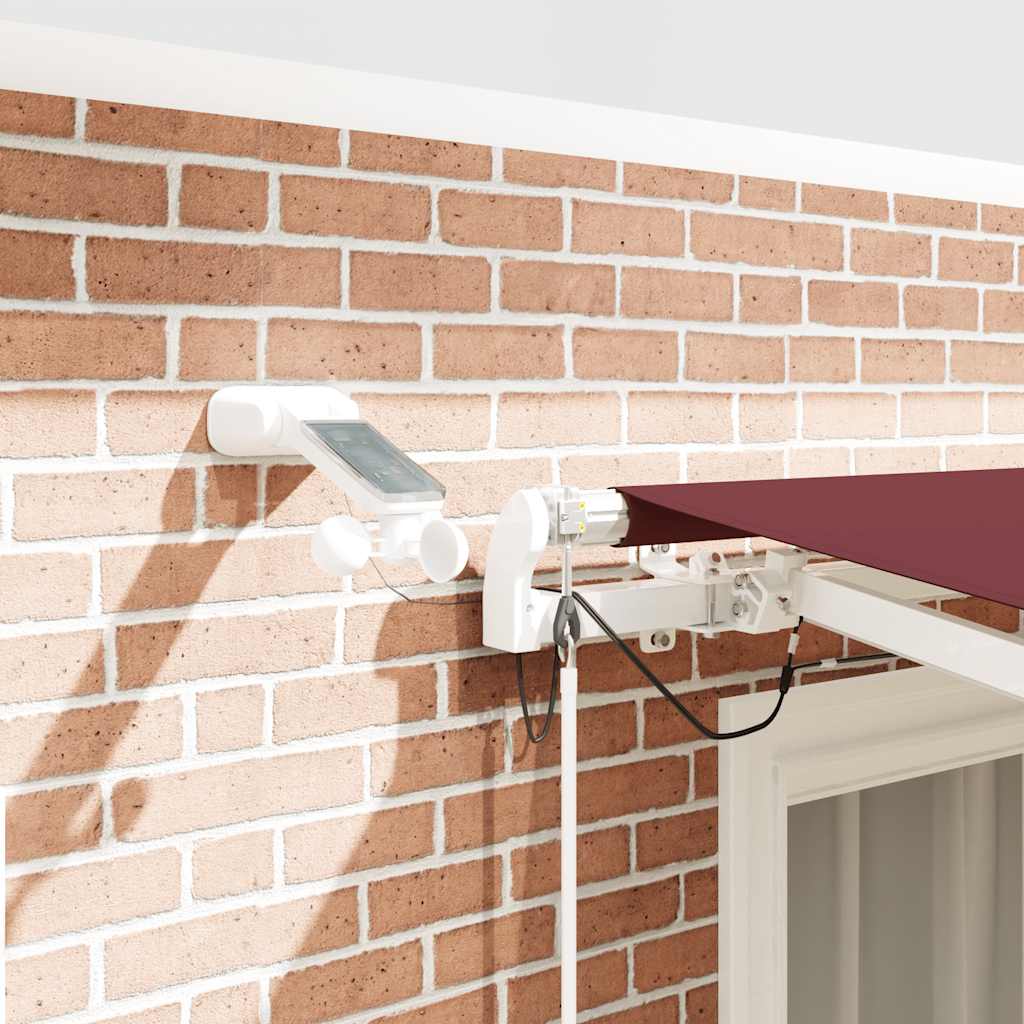 Tenda da Sole Retrattile Automatica con LED Bordò 300x250 cm | homemem39