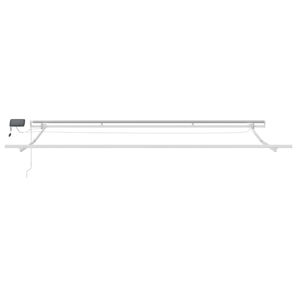 Tenda da Sole Retrattile Manuale con LED Bordò 400x300 cm