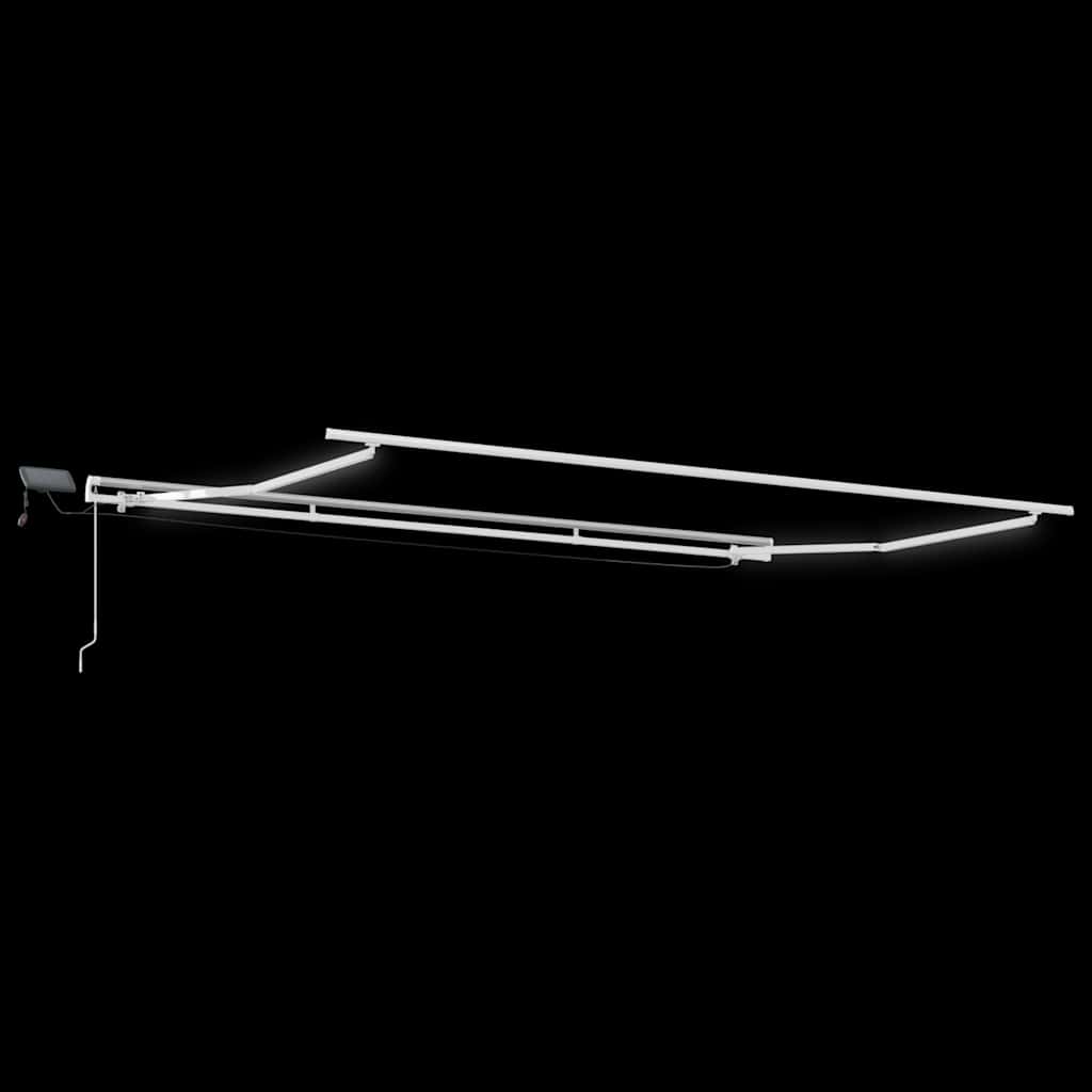 Tenda da Sole Retrattile Manuale con LED Bordò 450x300 cm