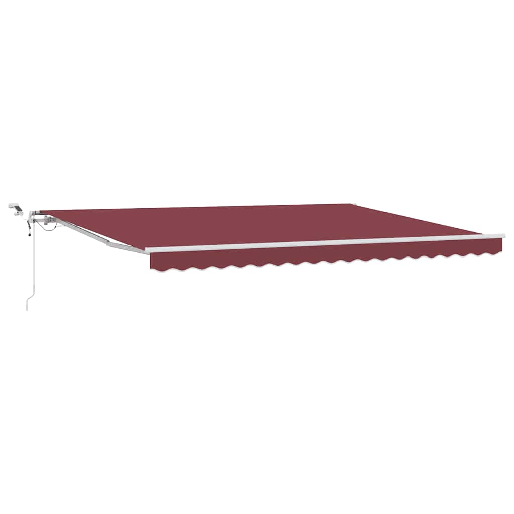 Tenda da Sole Retrattile Automatica con LED Bordò 450x300 cm | homemem39