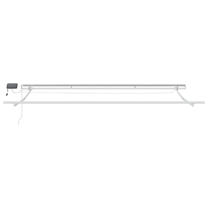 Tenda da Sole Retrattile Manuale con LED Bordò 500x300 cm | homemem39