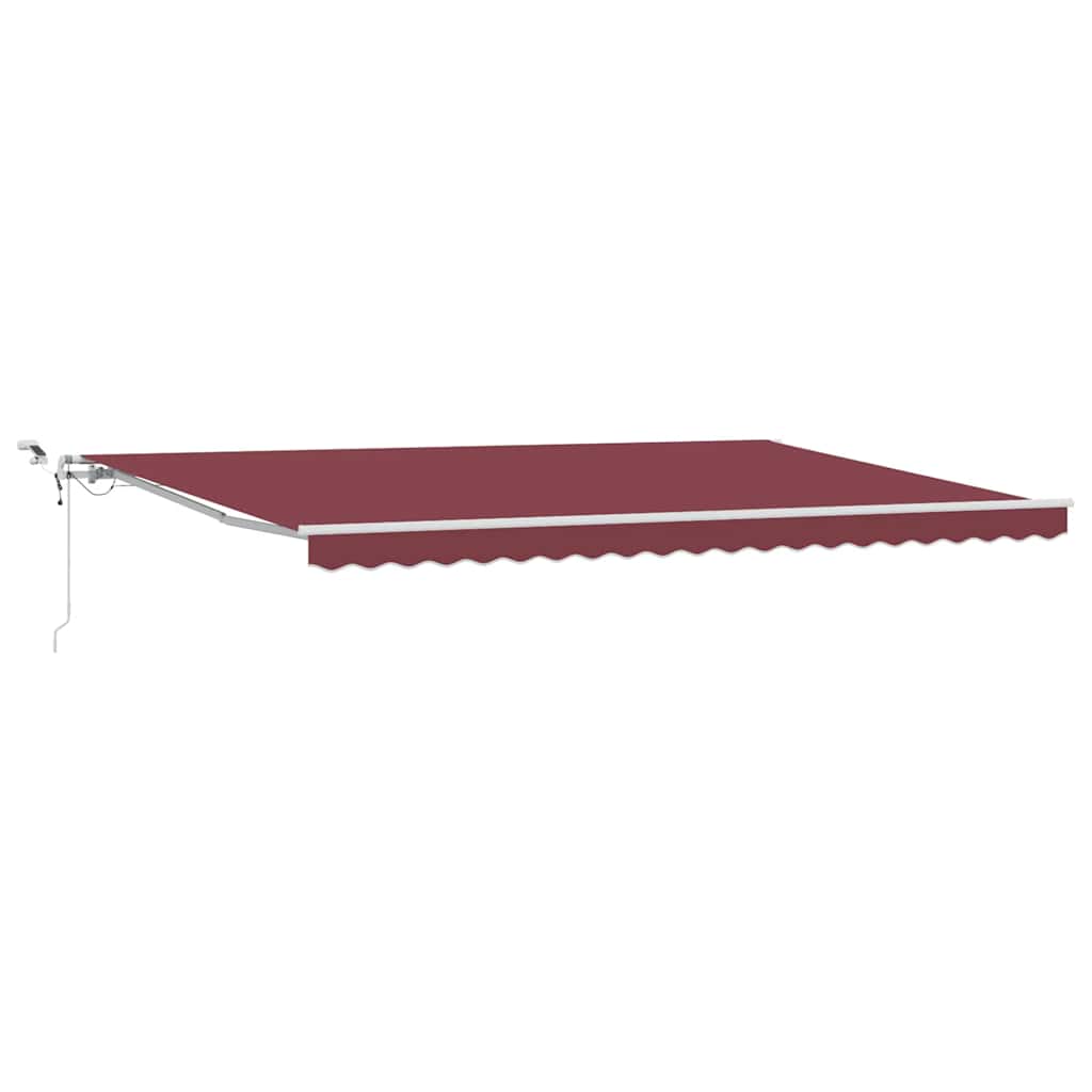 Tenda da Sole Retrattile Automatica con LED Bordò 500x300 cm | homemem39