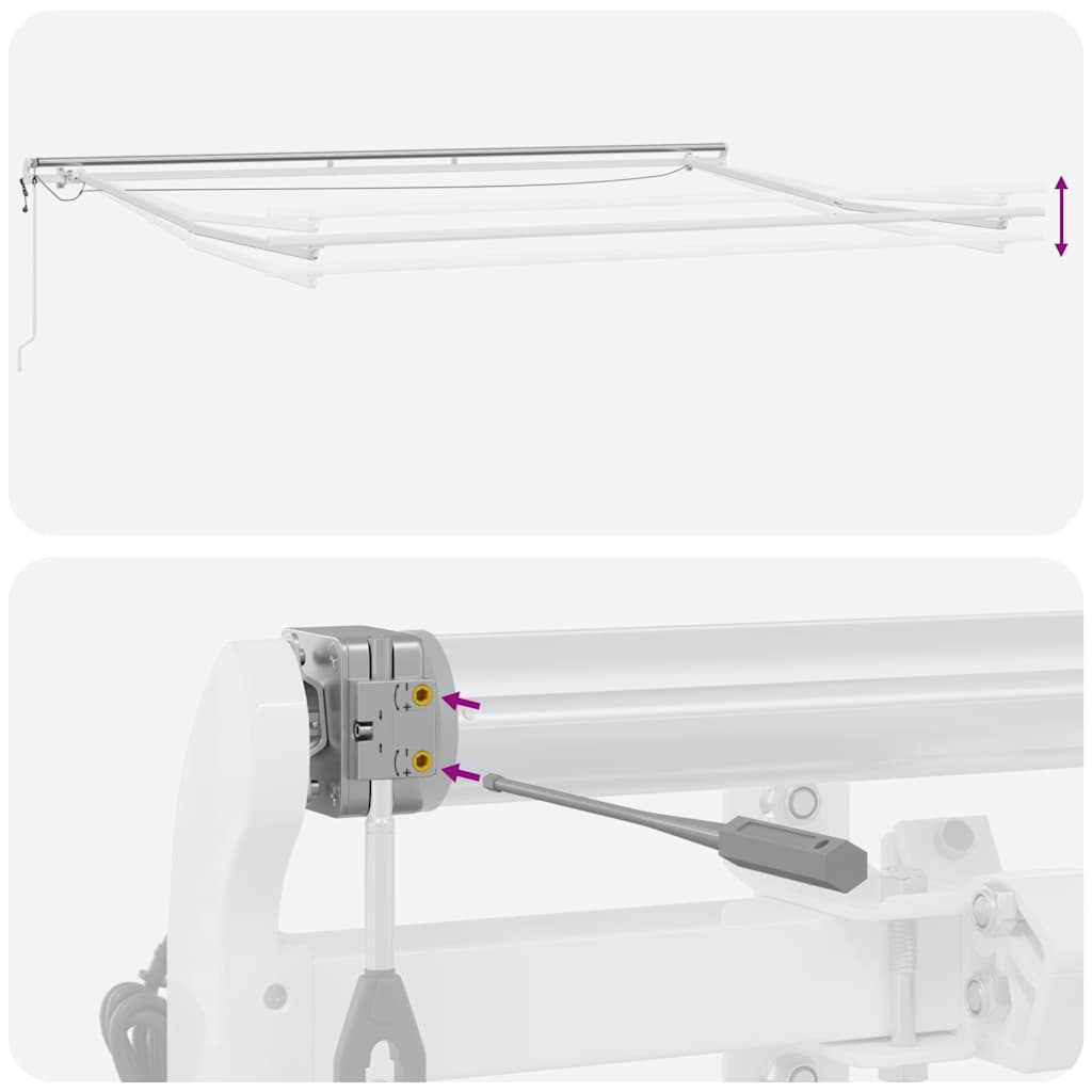 Tenda da Sole Retrattile Automatica con LED Bordò 500x300 cm | homemem39
