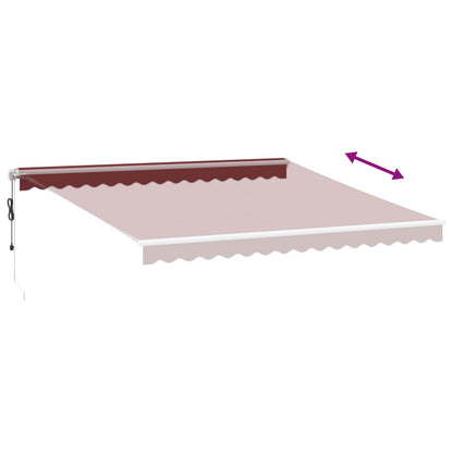 Tenda da Sole Retrattile Automatica Bordò 400x350 cm | homemem39