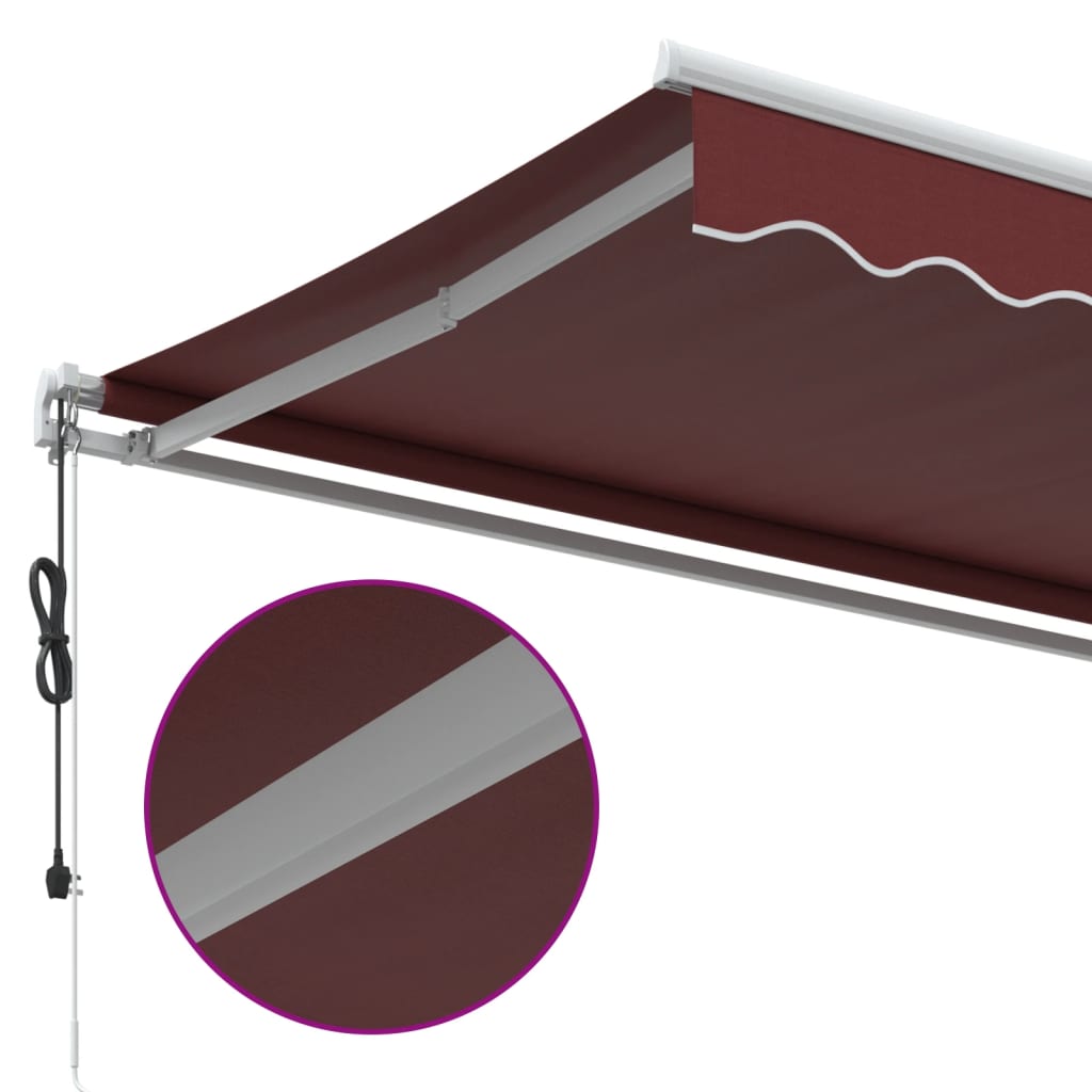 Tenda da Sole Retrattile Automatica Bordò 400x350 cm | homemem39