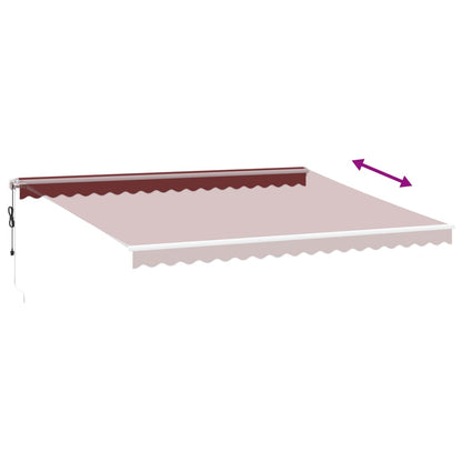 Tenda da Sole Retrattile Automatica Bordò 450x350 cm | homemem39