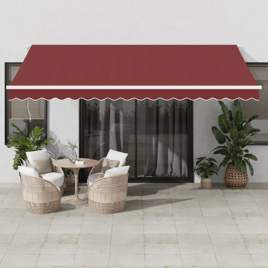 Tenda da Sole Retrattile Automatica Bordò 450x350 cm | homemem39