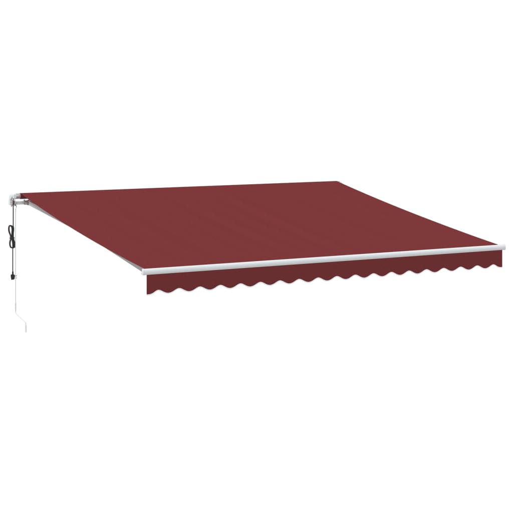 Tenda da Sole Retrattile Automatica con LED Bordò 450x350 cm | homemem39