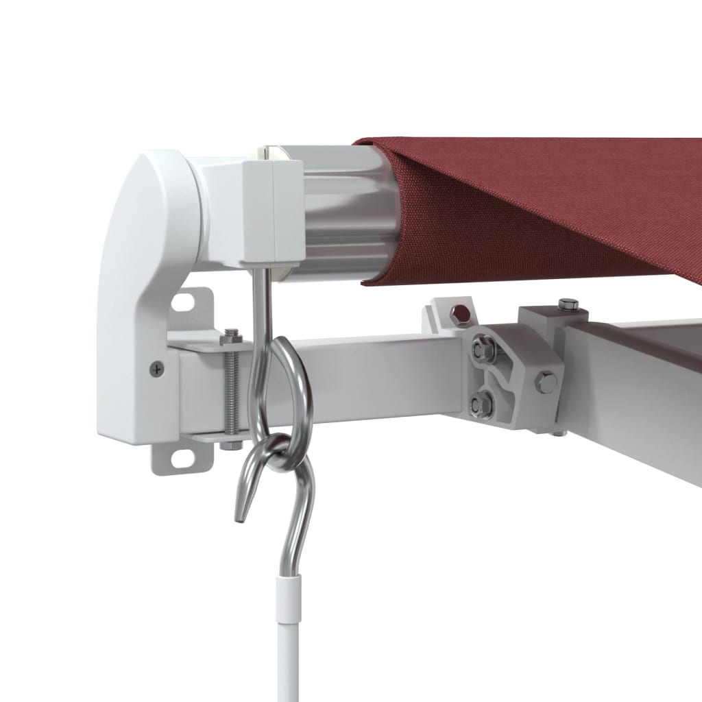 Tenda da Sole Retrattile Manuale con LED Bordò 500x350 cm | homemem39
