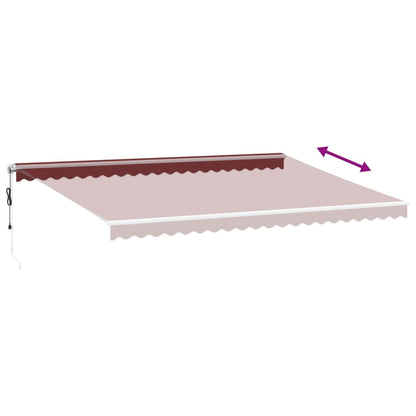 Tenda da Sole Retrattile Automatica Bordò 500x350 cm