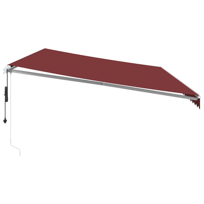 Tenda Elettrica 6 x 3,5 m Borgogna 100% Poliestere
