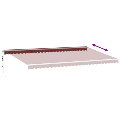 Tenda da Sole Retrattile Automatica Bordò 600x350 cm | homemem39