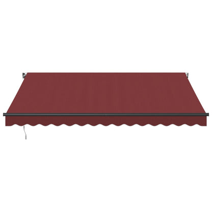Tenda da sole manuale con LED solare 4 x 3,5 m Borgogna