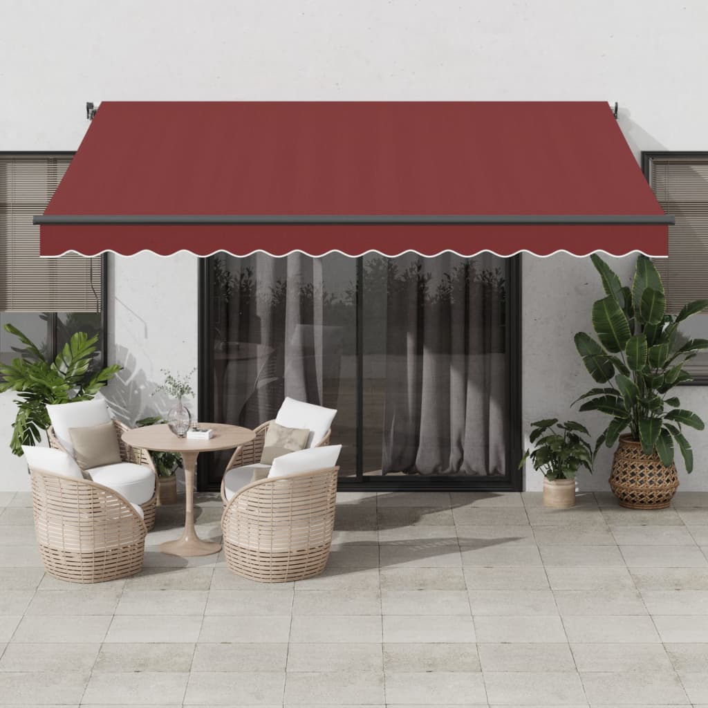 Tenda da Sole Retrattile Automatica Bordò 400x350 cm | homemem39