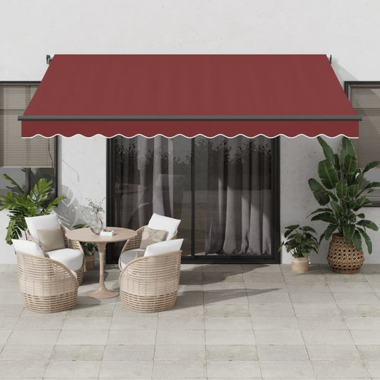 Tenda da Sole Retrattile Automatica Bordò 400x350 cm | homemem39