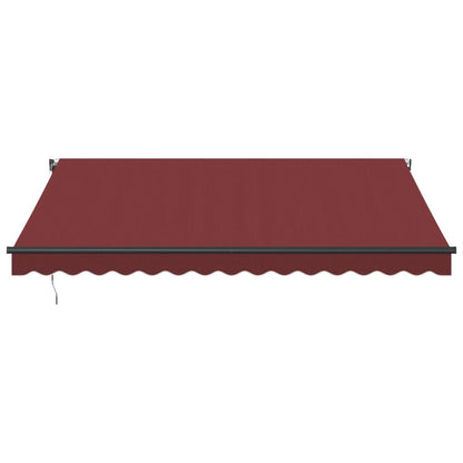 Tenda da Sole Retrattile Automatica con LED Bordò 400x350 cm