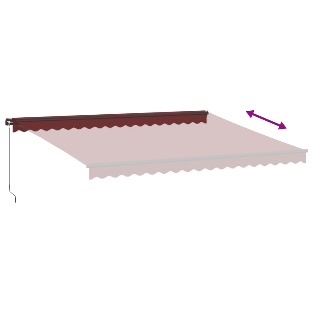 Tenda da Sole Retrattile Manuale Bordò 450x350 cm | homemem39