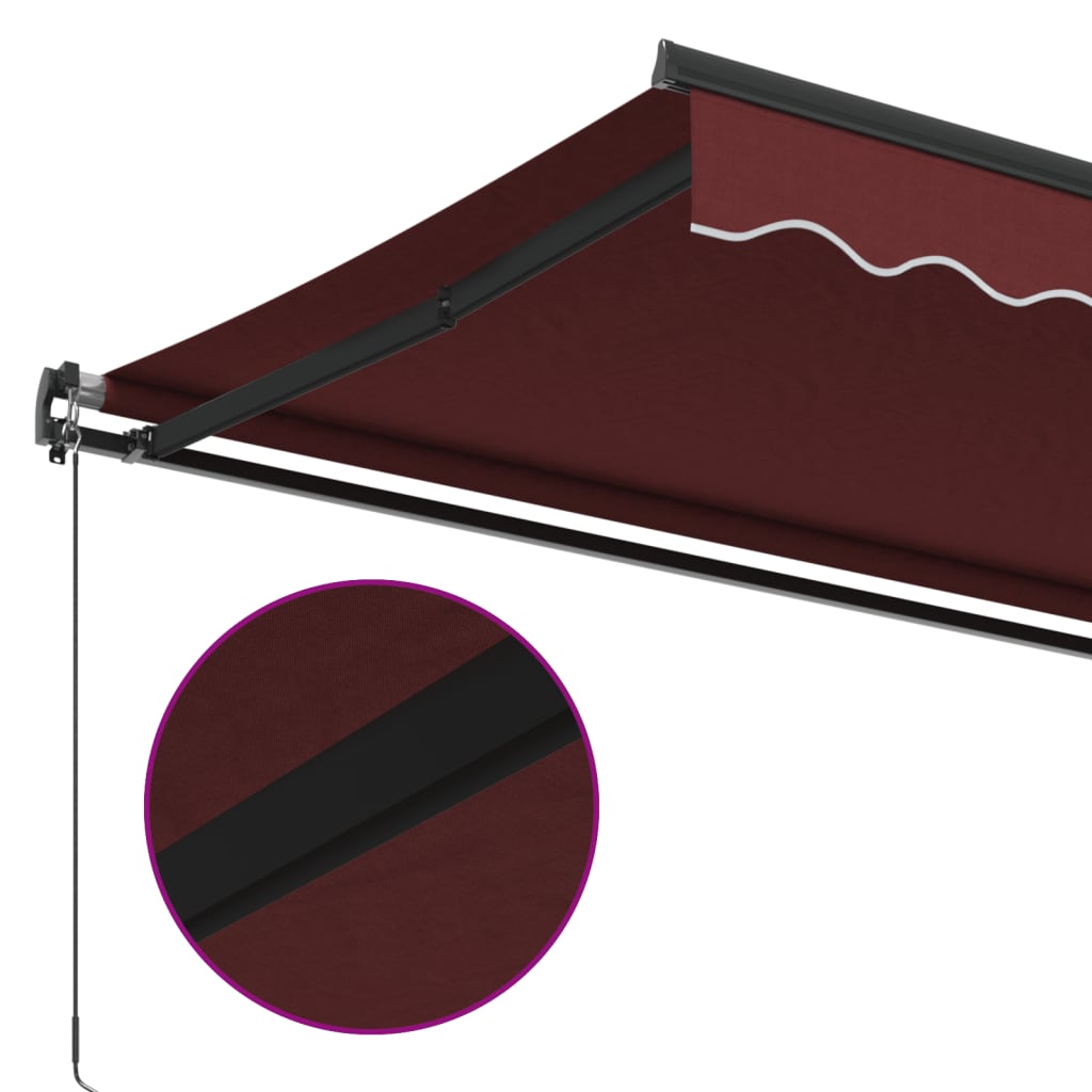 Tenda da Sole Retrattile Manuale Bordò 450x350 cm | homemem39