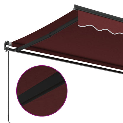 Tenda da Sole Retrattile Manuale Bordò 450x350 cm | homemem39